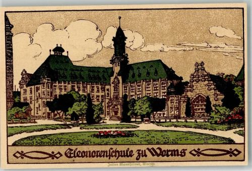 Worms 1924 Elenorenschule Park 50. Jahrfeier der höheren Mädchenschule 1924