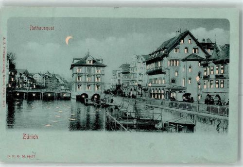 Zürich 1899 Rathausquai Verlag Künzli 8022 AK