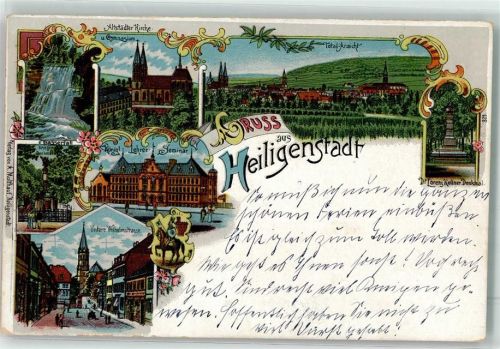 Heiligenstadt 1912 Altstädter Kirche Gymnasium Wasserfall Kgl. Lehrer Seminar Untere Wilhelmstraße Lorenz Kellner Denkmal