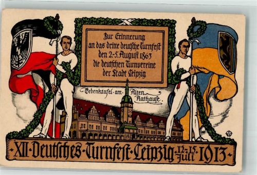 Leipzig XII. Deutsches Turnfest Erinnerung an das 3. Deutsches Turnfest 1863 Gedenktafel am Alten Rathaus
