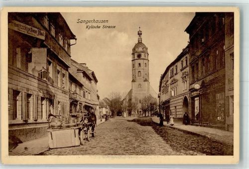 06526 O4700 Sangerhausen - Kylische Straße Gasthaus Fuhrwerk Fäßer