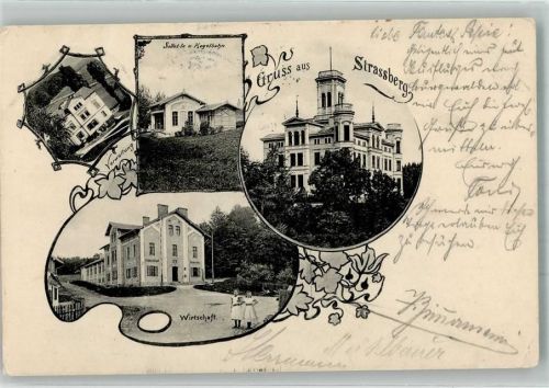 Straßberg 1904 Schloß Sraßberg Gasthaus Kegelbahn Verwaltung