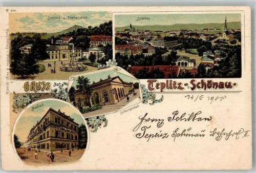 Teplice 1900 Steinbad Stephansbad Neubad Schlangenbad