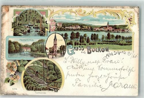 Buckow 1901 Poetensteg Sophienflies Pritzhagener Mühle Teufelsbrücke