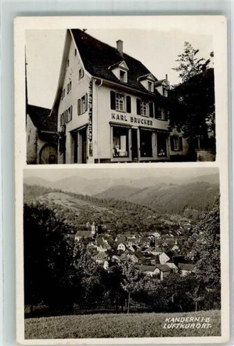 79400 W7842 Kandern Foto AK Geschäftshaus Karl Brucker