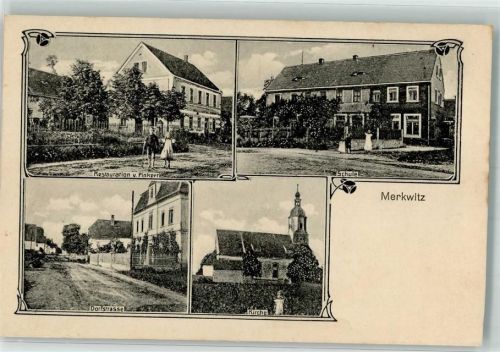Merkwitz Gasthaus Pinkert Dorfstraße Schule Kirche