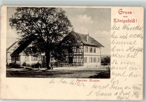 Königsfeld 1901 Pension Krumm Fachwerk