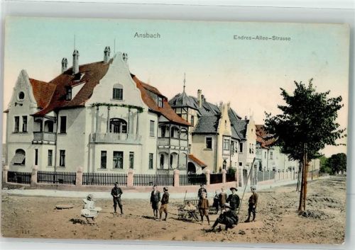 Ansbach Endres-Allee-Straße Spielende Kinder Villen