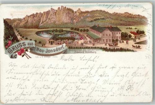 Neubensdorf 1897 Verläufer Druck um 1890 Gasthaus zur Gondelfahrt