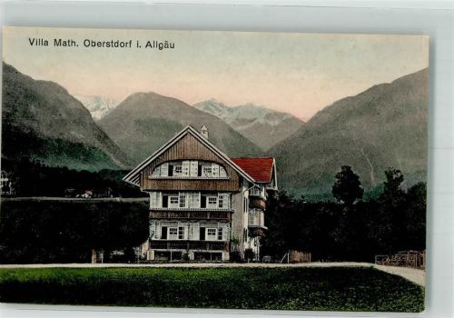87561 W8980 Oberstdorf Foto AK Villa Math