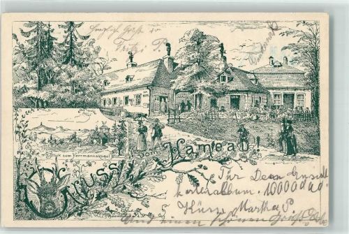 Wien 1898 Blick zum Herrmannskogel Hameau