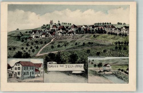 Zell 1915 Schwarzer Herrgott Gasthaus Schildknecht