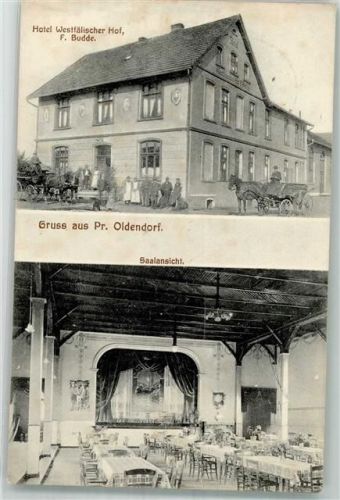 Preußisch Oldendorf 1912 Hotel Westfälischer Hof Festsaal
