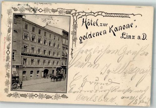 Linz 1902 Hotel zur goldenen Kanone