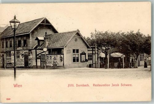 1170 Wien 17. Bezirk, Hernals 1904 Foto AK Gasthaus Schwarz Dornbach