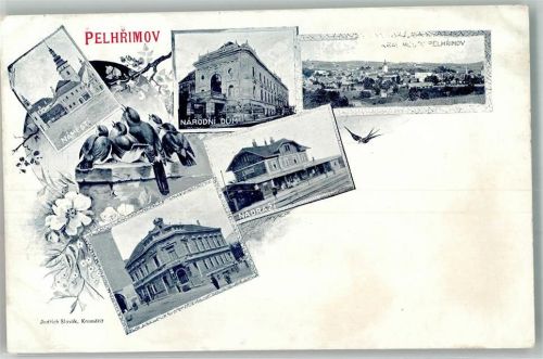 Pelhrimov Pilgram - Marktplatz Rathaus Bahnhof