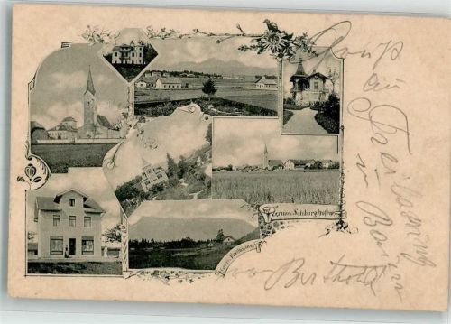 Freilassing 1901 Kirche Maria Himmelfahrt Geschäftshaus