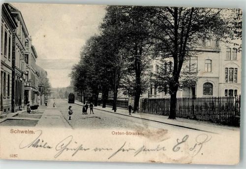 Schwelm 1905 Osten-Straße Straßenbahn Kinderwagen