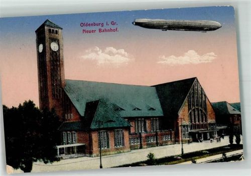 Oldenburg 1917 Neuer Bahnhof Zeppelin