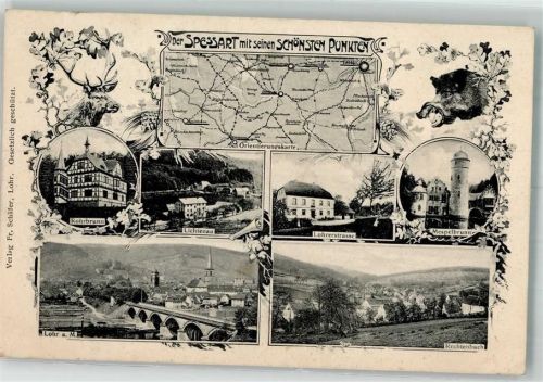 Lohr Orientierungskarte Spessart Eberkopf Hirschkoppf Rohrbrunn Lichtenau Mespelbrunn