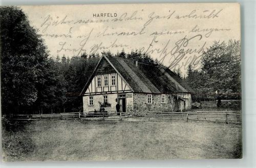 Bad Laasphe 1907 Harfeld Bauernhaus Ort lt. Stempel