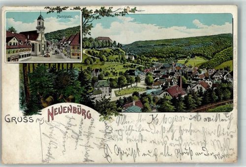 Neuenbürg 1902 Marktplatz