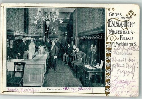 Wien 1900 Gasthaus Emma-Hof Mariahilfer Straße 8