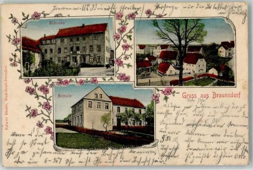 Braunsdorf 1905 Schloß Schule