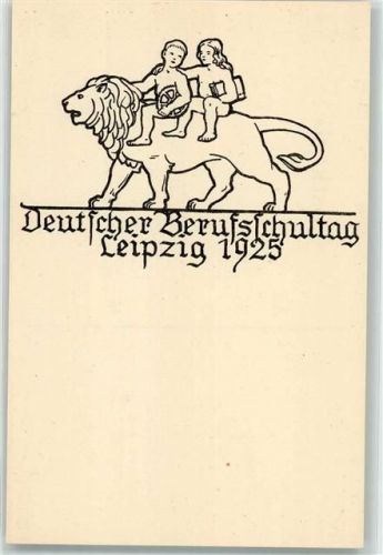 Leipzig Deutscher Berufsschultag 1925 Löwe