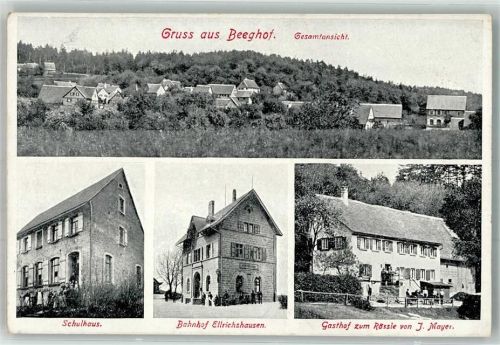 Beeghof Schulhaus Bahnhof Ellrichshausen Gasthaus zum Rössle