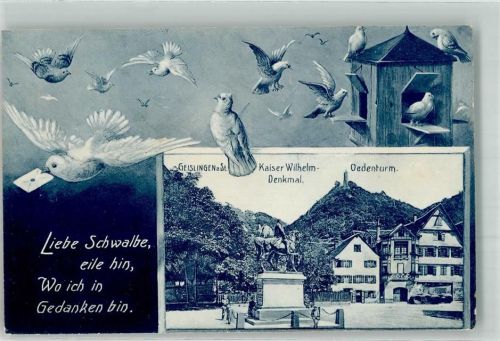 Geislingen 1909 Kaiser Wilhelm Denkmal Oedenturm