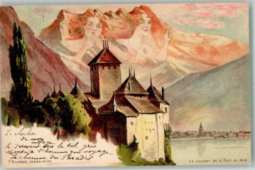 F. Killinger Nr. 125 Le coucher de la Dent da Midi
