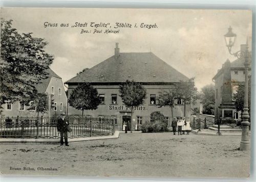 Zöblitz 1906 Gasthaus Stadt Teplitz