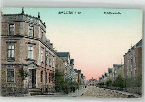 Burgstädt 1910 Schillerstraße Gasthaus