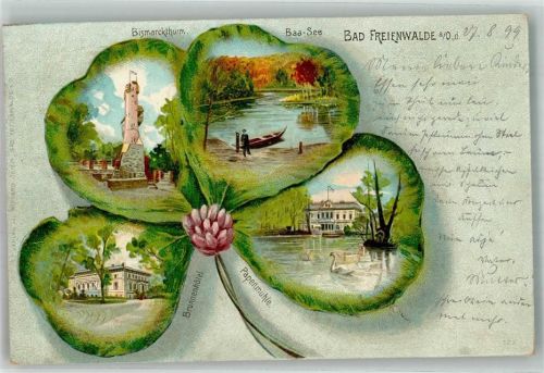 Bad Freienwalde 1899 Papenmühle Brunnenhotel Bismarckturm Baa-See