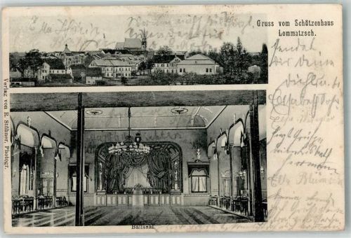 Lommatzsch 1905 Gasthaus Schützenhaus Ballsaal