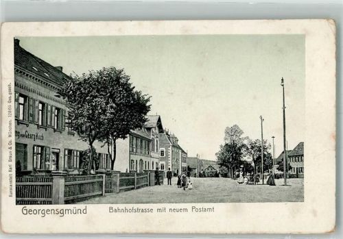 Georgensgmünd 1918 Bahnhofstrasse Neues Postamt