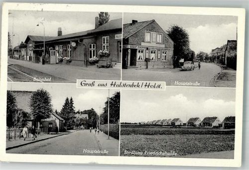 25469 W2083 Halstenbek , Holst - Bahnhof Hauptstraße VW Käfer Siedlung Friedrichshulde Sonderstempel
