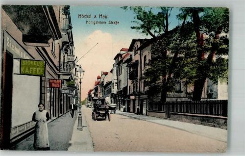 Höchst 1917 Königsteiner Strasse Sichel's Kaffee Geschäft