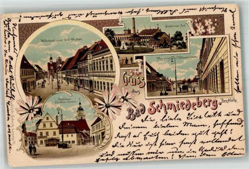 Bad Schmiedeberg 1901 Städtisches Bad Gasthaus Goldene Sonne Wittenbergerstrasse Autor