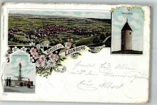 Leonberg 1899 Engelberg-Turm Marktbrunnen
