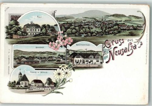 Neusalza-Spremberg Bahnhof Kirche Schule Schützenhaus Post