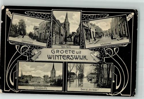 Winterswijk 1909 Kirche Schoolplats Wooldstraat