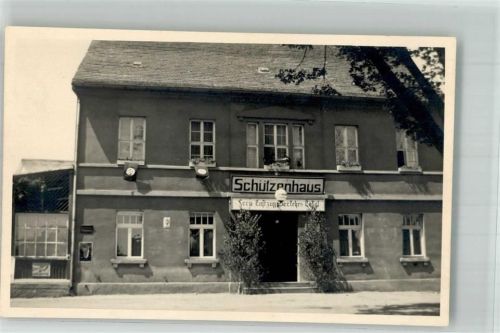 04651 O7232 Bad Lausick Foto AK Gasthaus Schützenhaus Emailleschild