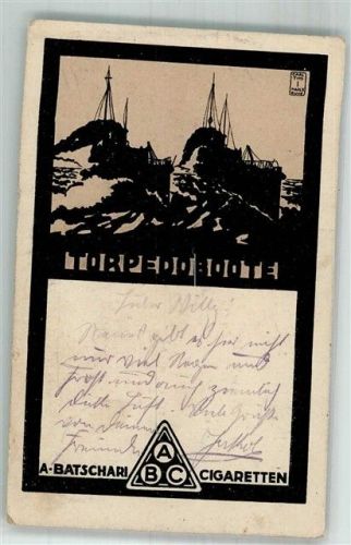 1916 A. Batschari Cigaretten Torpedoboote Marine