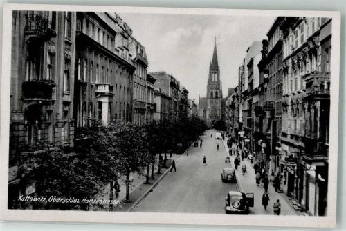 Kattowitz WK II Holtzestrasse Kirche Auto freigeg. durch RLM Nr. E4895/40