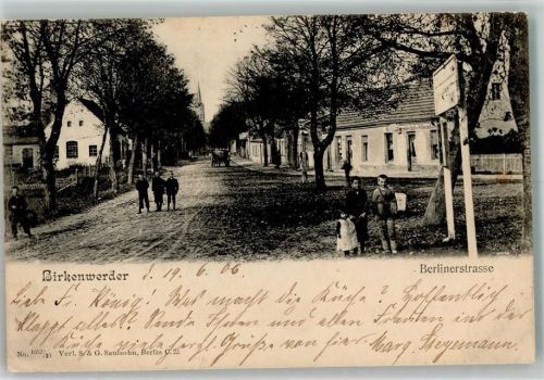 16547 O1403 Birkenwerder 1906 Gebrauchsspuren Berlinerstraße Kinder