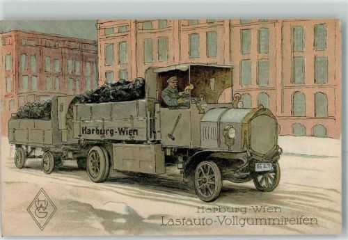 Harburg - Wien Lastauto Vollgummireifen Winter