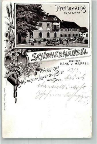 Freilassing 1898 Gasthaus Schmiedhäusel