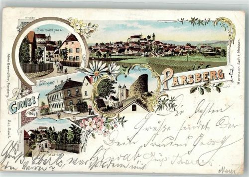 Parsberg 1902 Burgruine Neue Straße Kgl. Bezirksamt Zum Marktplatz